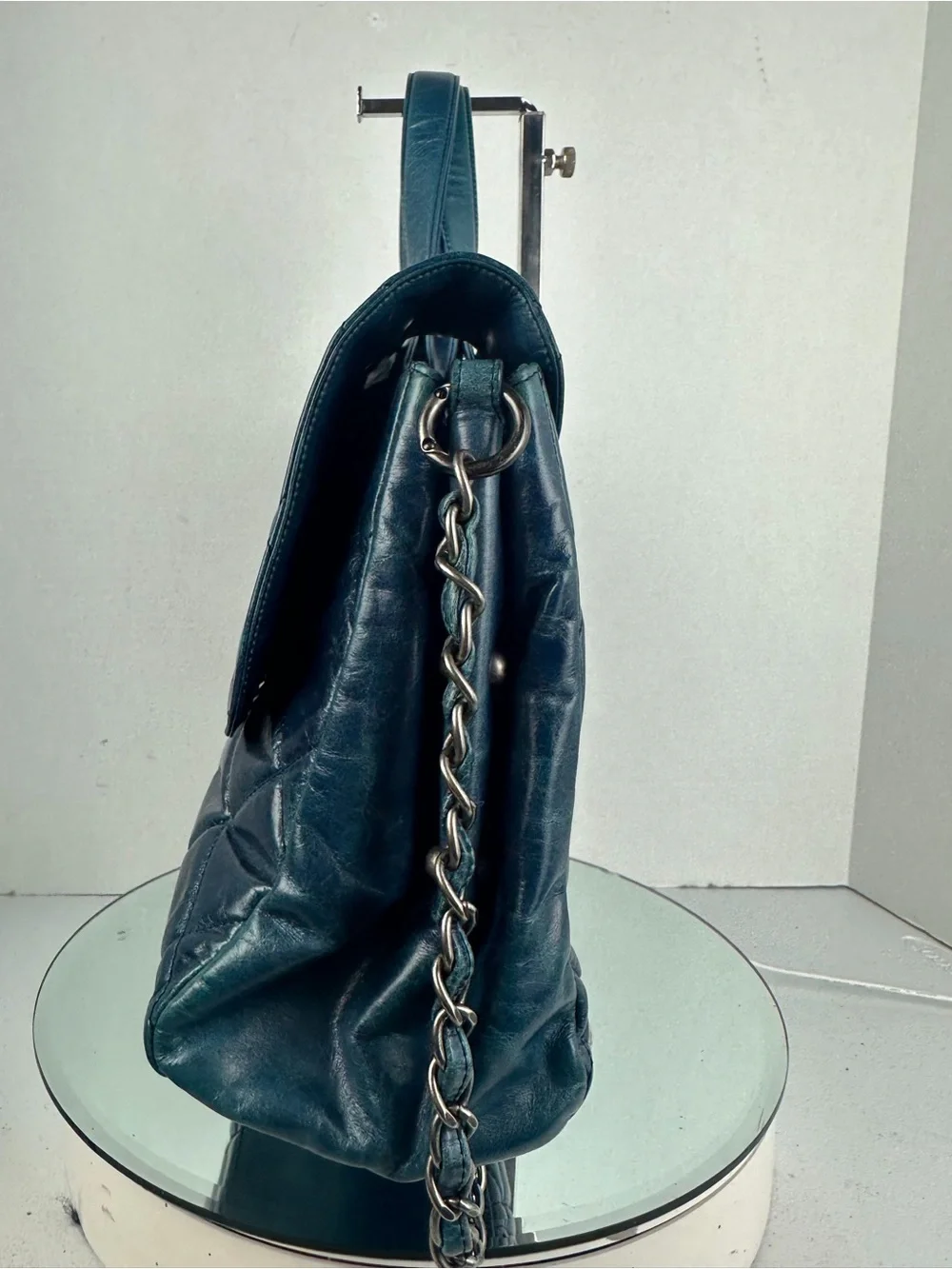 CHANEL Blue Quilted Leather Boy Tote / Shoulder Bag – Ruthenium Hardware